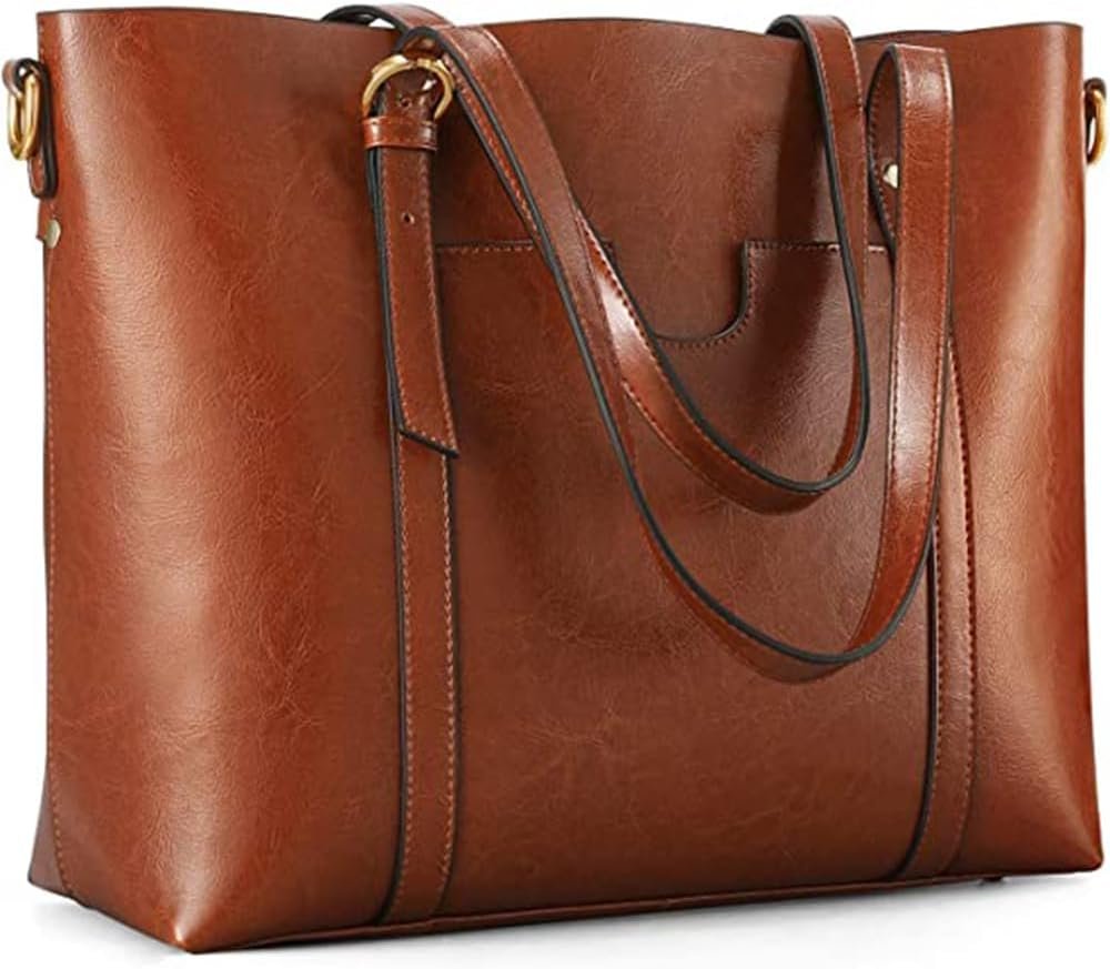 Women genuine leather tote